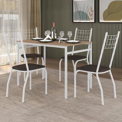 Mesa Retangular Fabone Sintra com 4 Cadeiras Estofadas