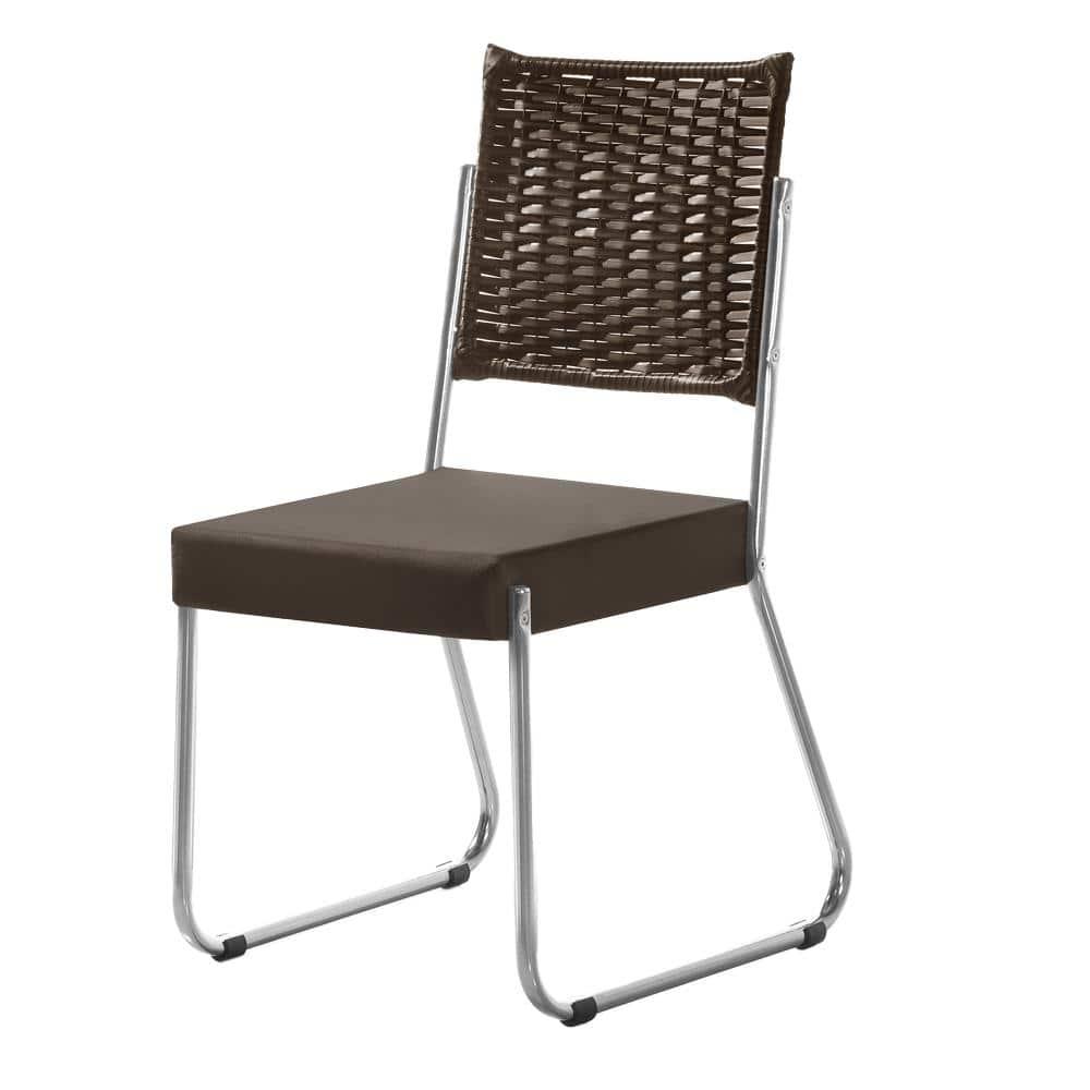 Cadeira de Jantar Aço Nobre Claudia com Assento Estofado e Revestimento Suede - 1