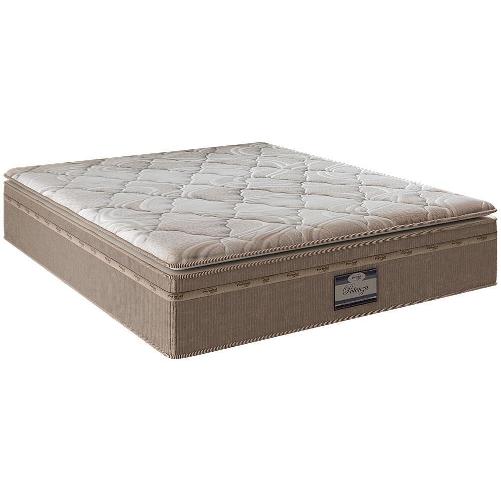 Colchão King Size Portobel Potenza Platinun com Molas LFK e Revestimento em Tecido Malha 34x193x203cm - Bege Claro - 1