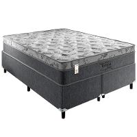 Cama Box Queen Size Portobel Orion com Molas Ensacadas e Revestimento em Tecido Poliéster 74x158x198cm - Cinza - 2