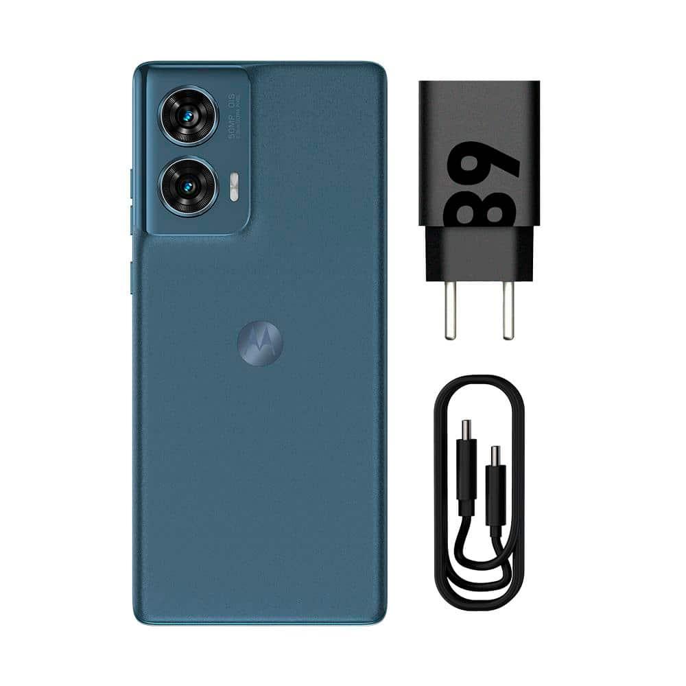 Smartphone Motorola Edge 50 Fusion 5G Blue Teal 256GB, Tela 6.7”, 8GB RAM, Câmera com Moto AI, IP68 e Processador Snapdragon - 6