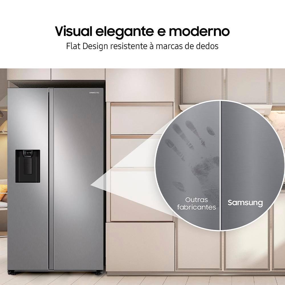 Geladeira Smart Samsung Frost Free French Door RF27 com SpaceMax e All Around Cooling 576L - Inox - 4