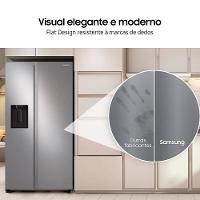 Geladeira Smart Samsung Frost Free French Door RF27 com SpaceMax e All Around Cooling 576L - Inox