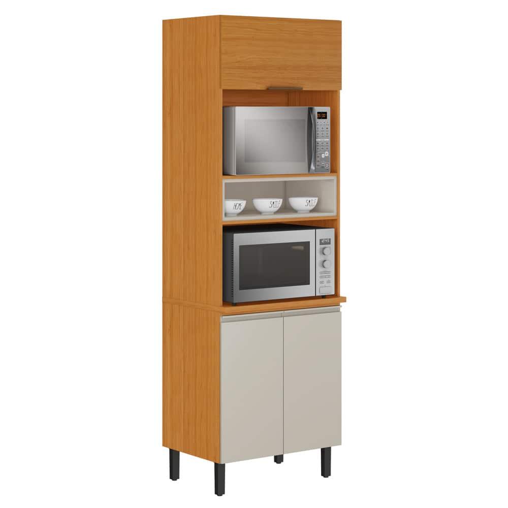 Paneleiro Itatiaia Ideale com 3 Portas, 5 Prateleiras e Nicho para Micro-ondas - 70cm largura - 1
