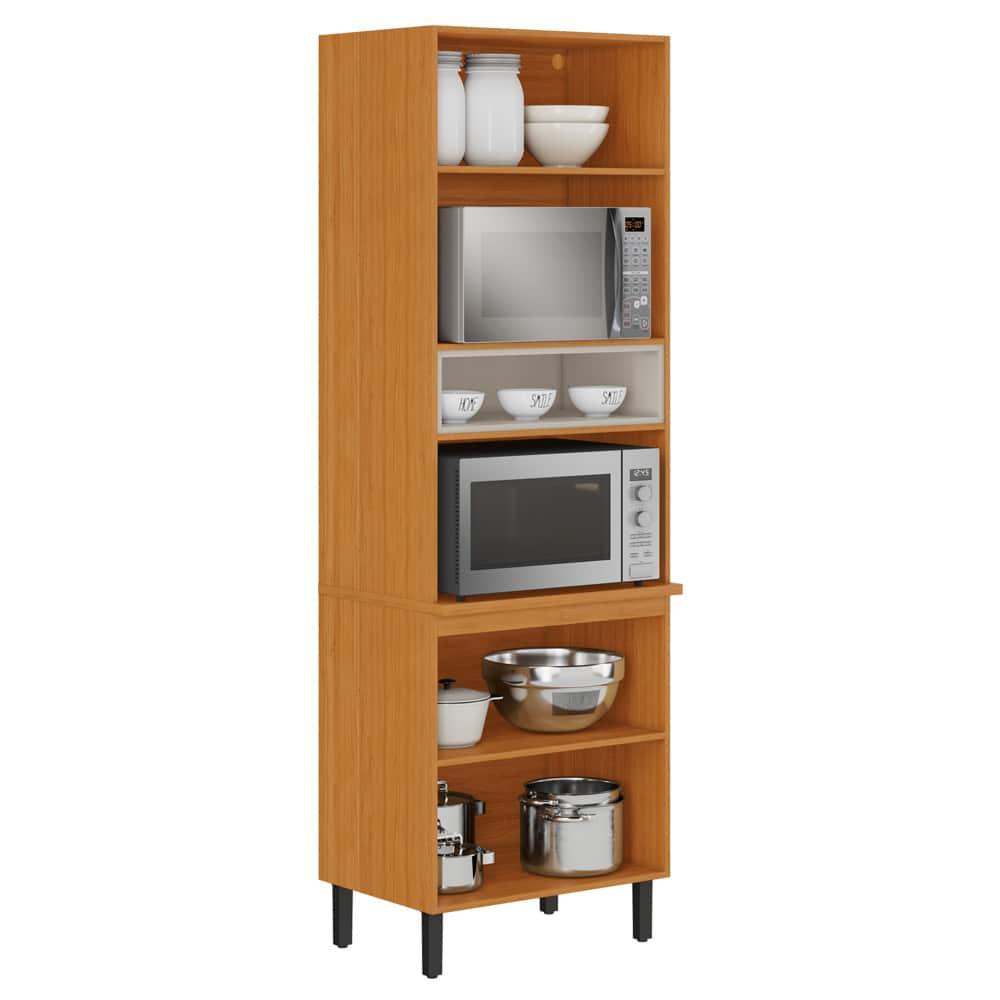 Paneleiro Itatiaia Ideale com 3 Portas, 5 Prateleiras e Nicho para Micro-ondas - 70cm largura - 2