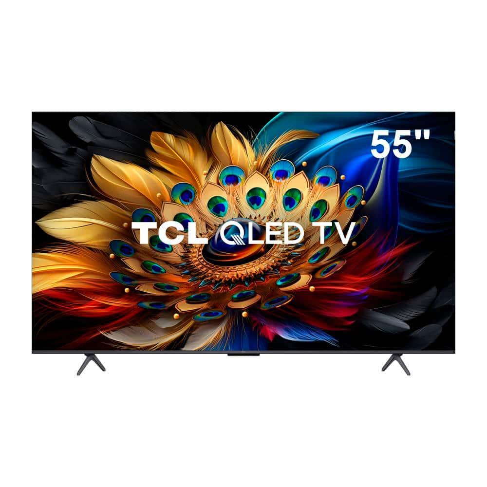 Smart TV 55" QLED 4K TCL 55C655 com Processador AIPQ, Google TV, HDR10+, Wi-Fi Dual Band, Bluetooth Integrado, Google Assistente, Dolby Vision e Atmos - 1
