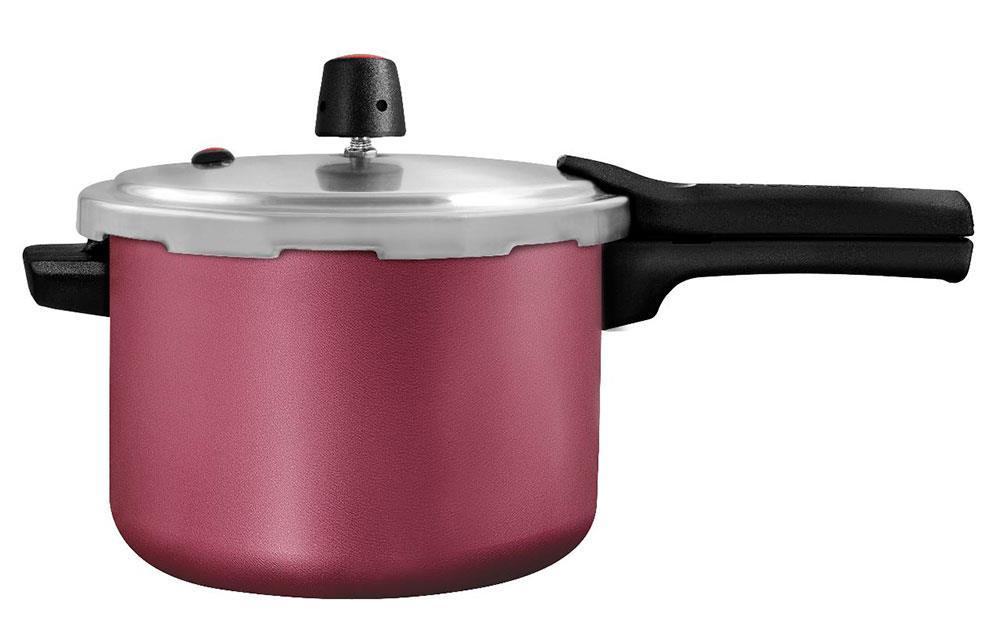 Panela de Pressão 4,5L Panelux Magnific em Alumínio com Antiaderente PTFE - Cereja - 1