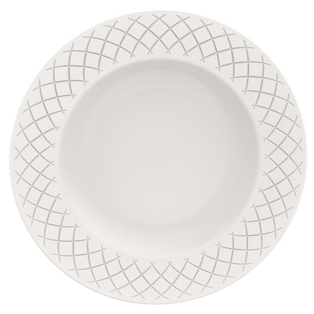 Conjunto com 6 Pratos Rasos Tramontina Ingrid em Porcelana 27 cm - Branco - 2