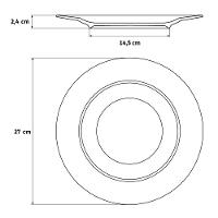 Conjunto com 6 Pratos Rasos Tramontina Ingrid em Porcelana 27 cm - Branco - 5