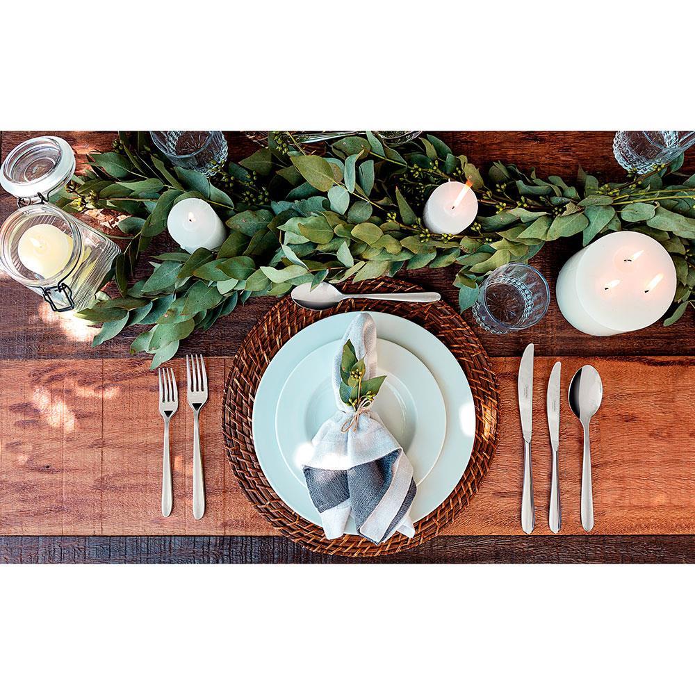 Conjunto com 6 Pratos Rasos Tramontina Maria Augusta em Porcelana 28 cm - Branco - 7