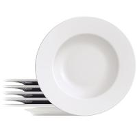 Conjunto com 6 Pratos Rasos Tramontina Maria Augusta em Porcelana 28 cm - Branco - 1