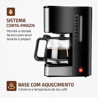 Cafeteira Elétrica Mondial Dolce Arome Vidro C-43-20X-SI 20 Xícaras 550W – Preto/Inox - 5