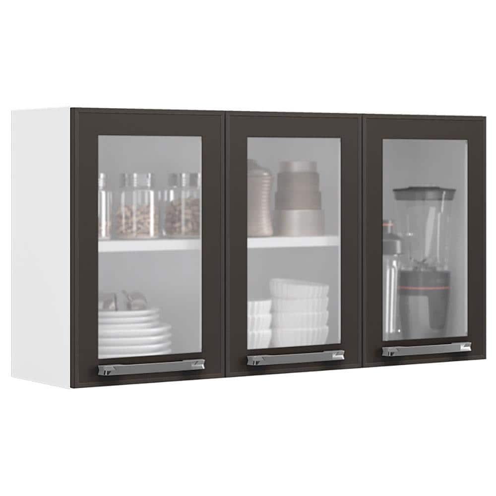 Armário Aéreo Triplo Itatiaia Florença com 3 Portas e 2 Prateleiras - 105cm de largura - 1