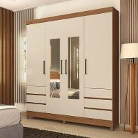 Guarda-Roupa Demóbile Mônaco com 4 Portas, 6 Gavetas e Espelho - 195cm de largura - 1