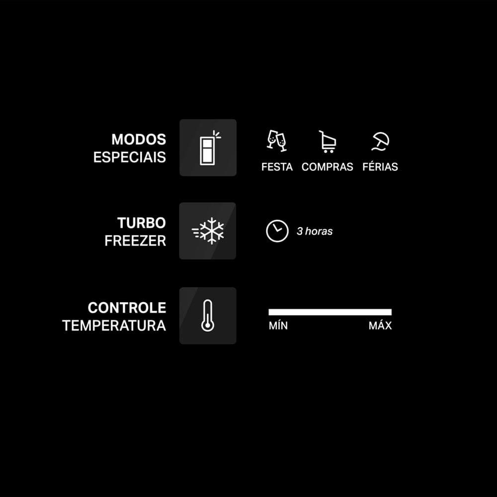 Geladeira Brastemp Duplex BRM55FE Frost Free com Painel Click Black e Turbo Freezer 463L – Black Inox - 5