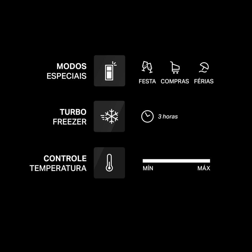 Geladeira Brastemp Duplex BRM55FK Frost Free com Painel Click Black e Turbo Freezer 463L – Inox - 5