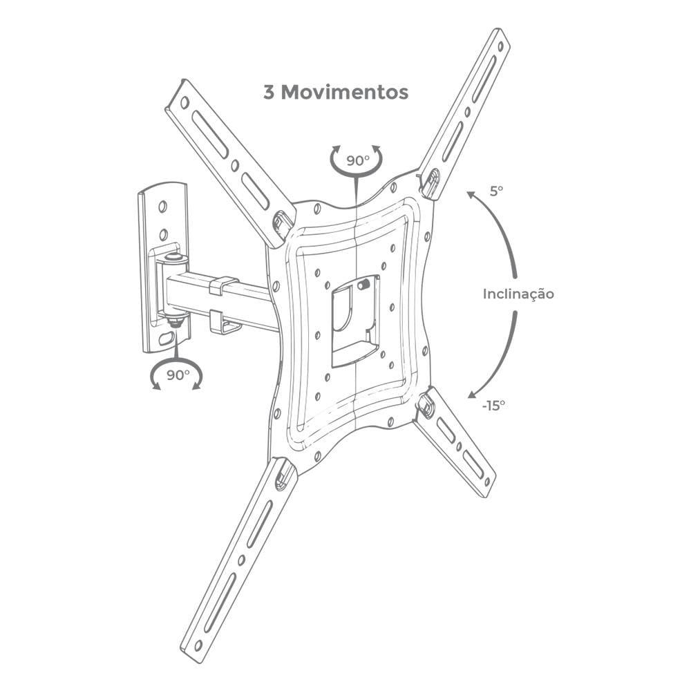 Suporte para TV Biarticulado Aquário SAV 3400 - 3