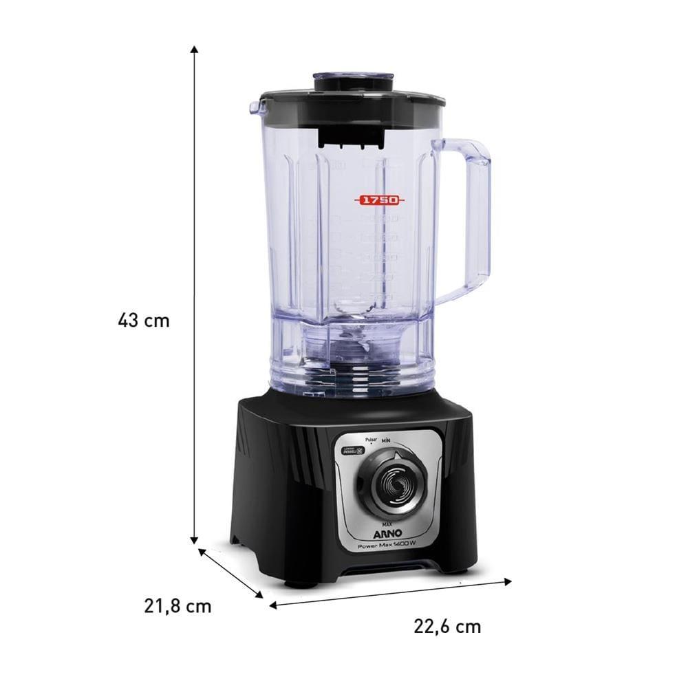 Liquidificador Arno Power Max LN65 Comfort Control 15 Velocidades 1400W - Preto - 9