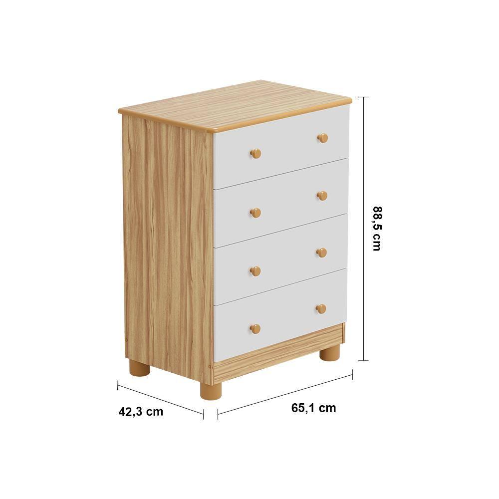 Cômoda Infantil Peroba Duda Plus com 4 Gavetas e 65,1 cm de Largura - 3