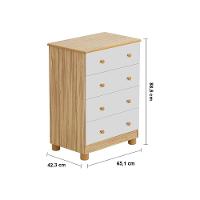 Cômoda Infantil Peroba Duda Plus com 4 Gavetas e 65,1 cm de Largura - 3