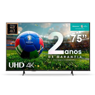 Smart TV 75" UHD 4K QLED Hisense 75Q6N Google TV com HDR10+, Dolby Atmos, Modo Esporte, Modo Jogo Plus e Compatível com Alexa