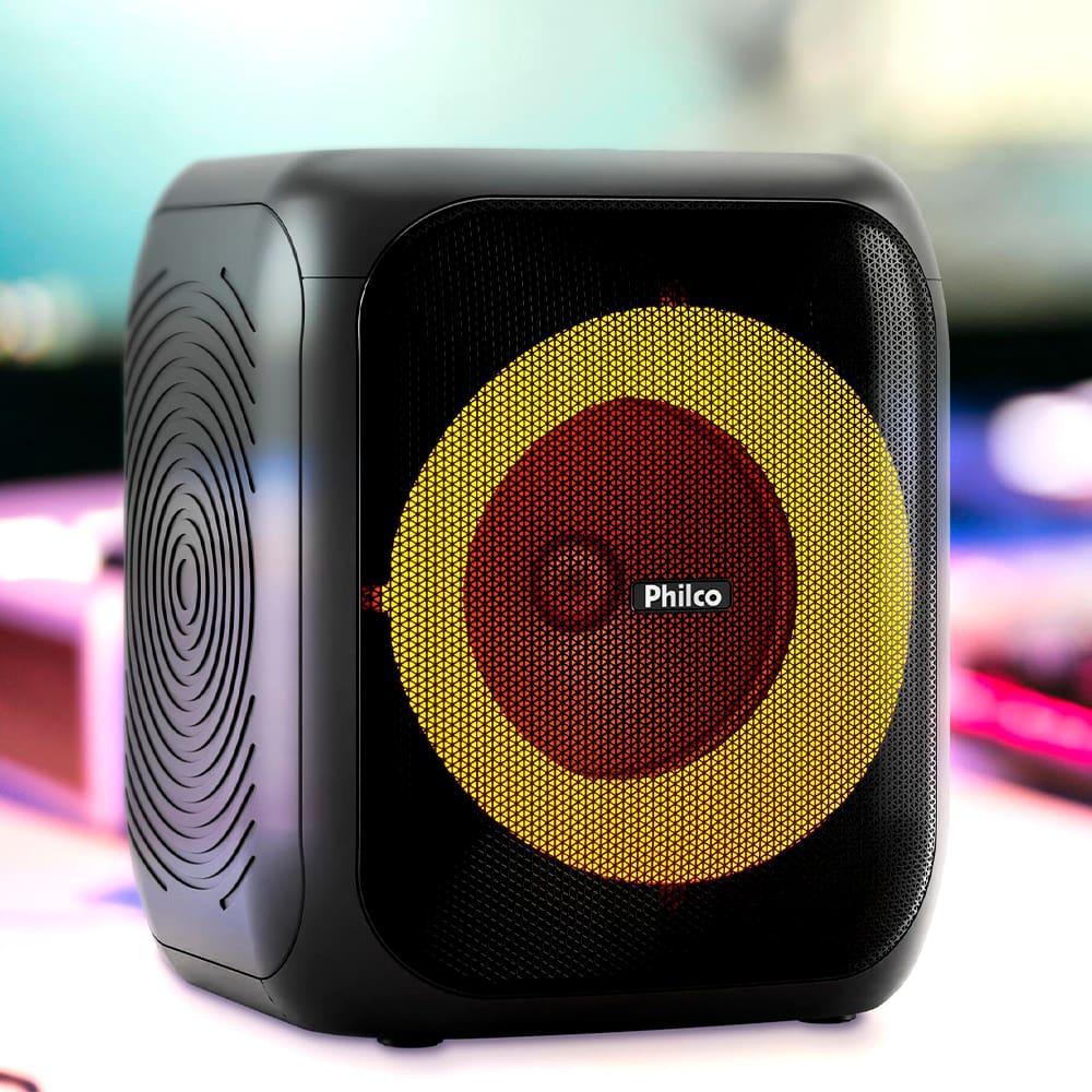 Caixa de Som Amplificada Philco Flash Light PCX4800, Bluetooth, Entrada USB e Bateria interna - 380W RMS - 7