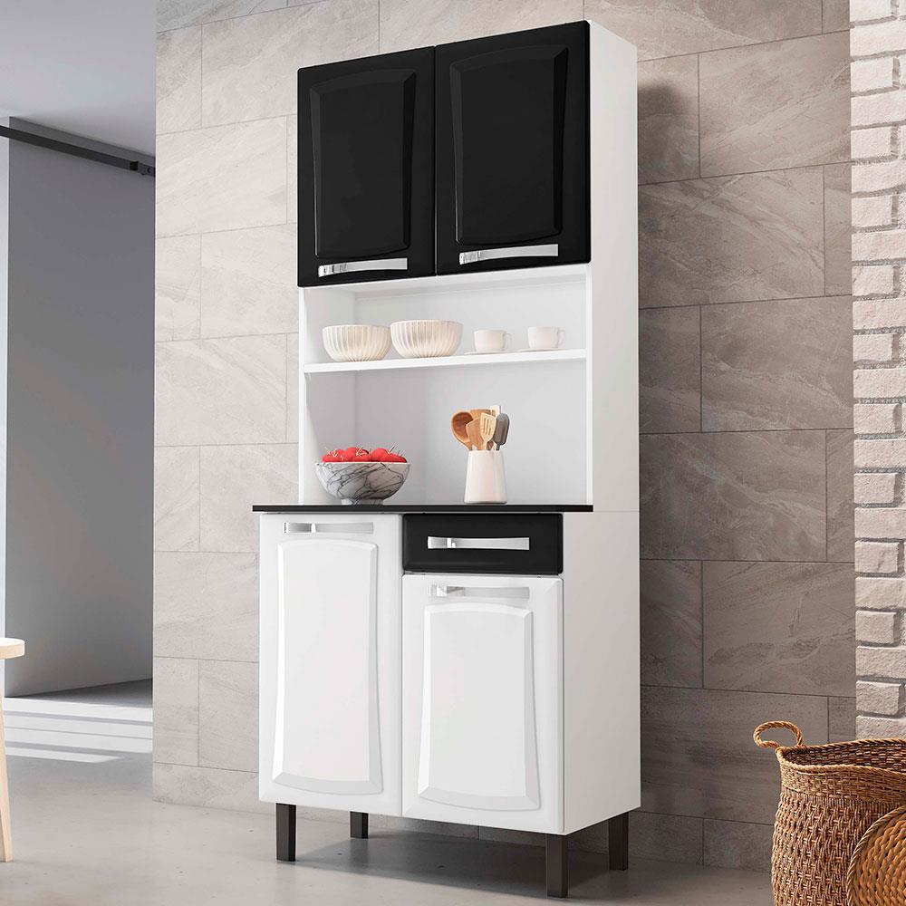 Cozinha Compacta Itatiaia Pratika com 4 Portas, 1 Gaveta e 5 Prateleiras - 80cm de largura - 1