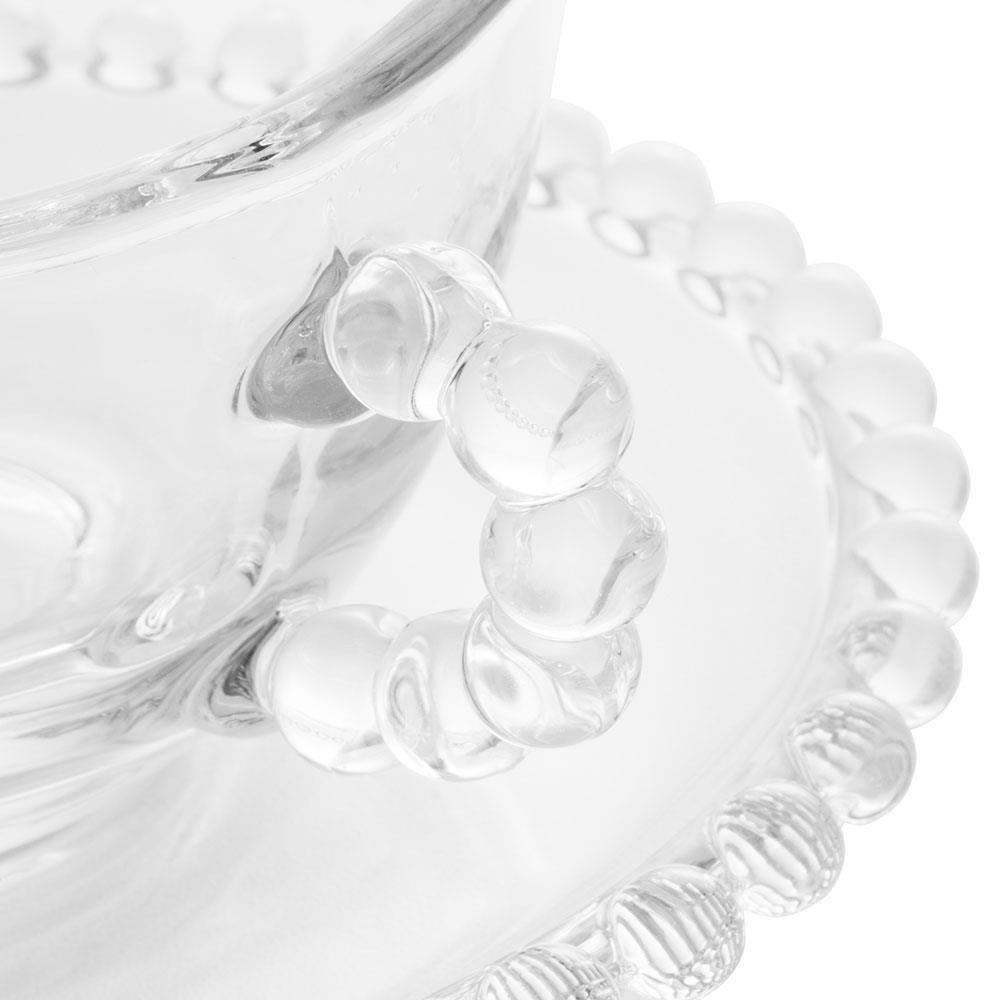 Conjunto com 4 Xícaras e Pires para Chá Wolff Pearl em Cristal - 180 ml - 5