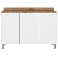 Balcão Triplo Bartira Topázio UP com 3 Portas e 1 Prateleira - 120,1cm de largura - 1