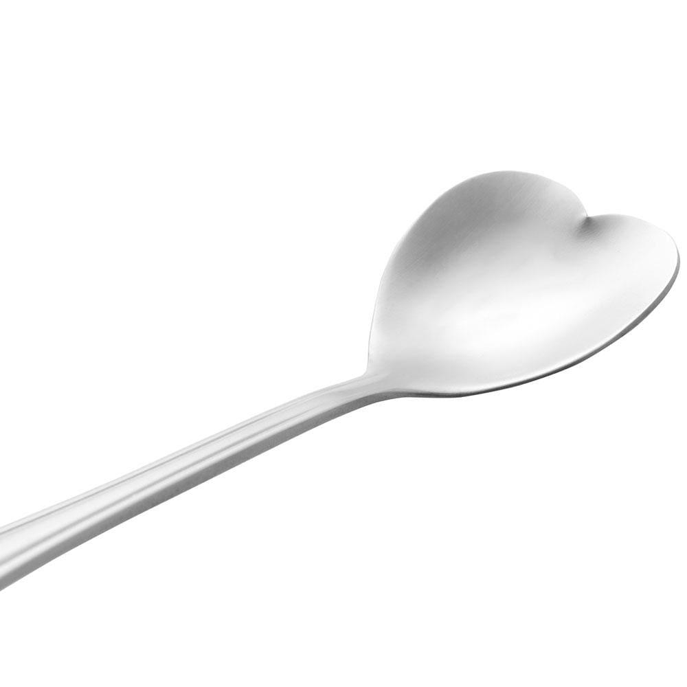 Conjunto de Colheres para Chá Wolff Heart em Aço Inox Prata - 4 Peças - 4
