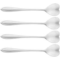 Conjunto de Colheres para Chá Wolff Heart em Aço Inox Prata - 4 Peças - 1
