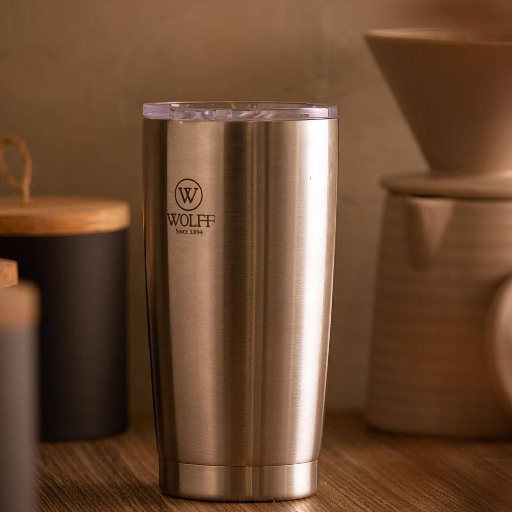 Copo Térmico Wolff 28899 com Tampa e Parede Dupla Inox - 600 ml - 9