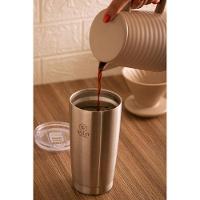 Copo Térmico Wolff 28899 com Tampa e Parede Dupla Inox - 600 ml - 8