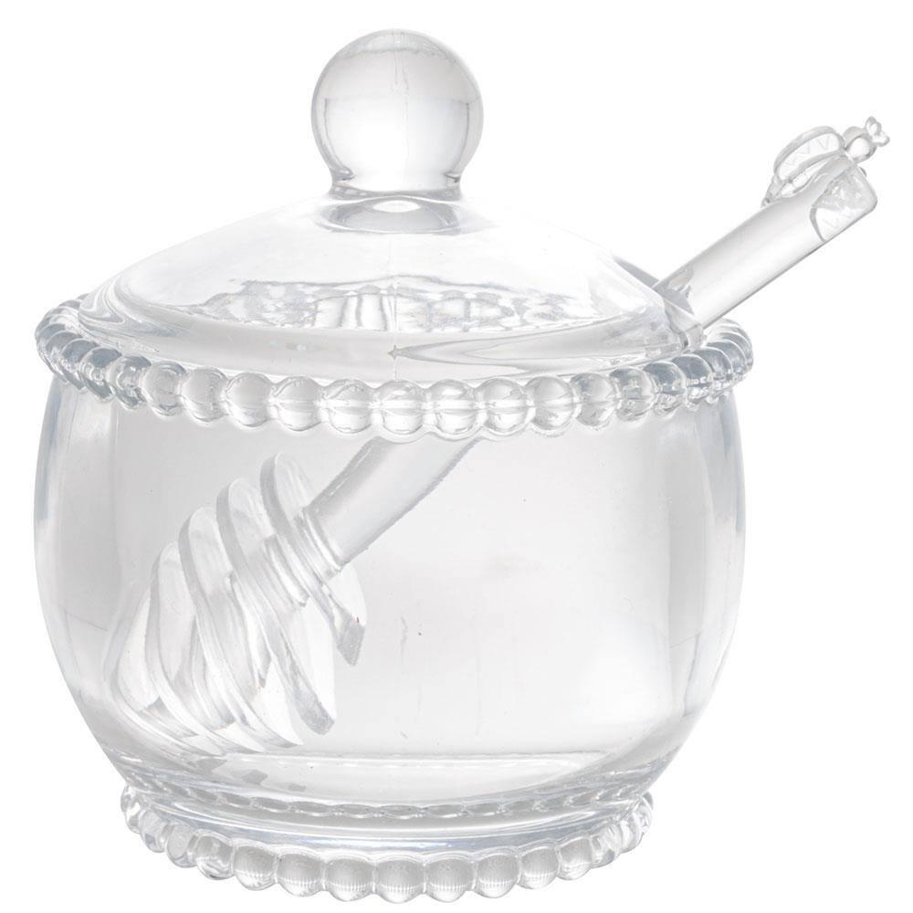 Meleira com Dosador Wolff Pearl em Cristal - 7 x 8 x 10 cm - 2