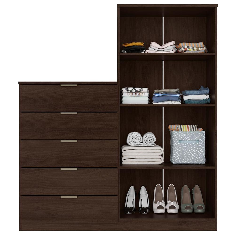 Cômoda Sapateira Bartira Roma com 2 Portas e 5 Gavetas - 122cm de largura - 3