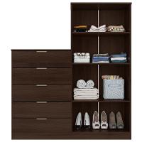 Cômoda Sapateira Bartira Roma com 2 Portas e 5 Gavetas - 122cm de largura - 3