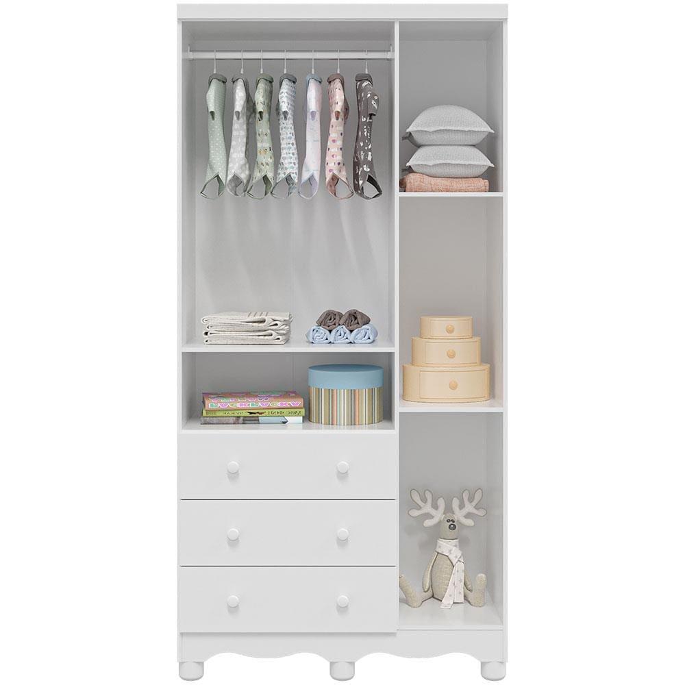 Guarda-Roupa Infantil Peroba Duda Plus com 3 Portas, 3 Gavetas e 92 cm de Largura - 4