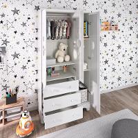 Guarda-Roupa Infantil Peroba Duda Plus com 3 Portas, 3 Gavetas e 92 cm de Largura - 3