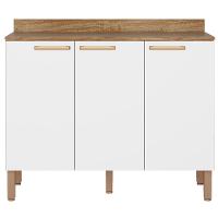 Balcão Triplo Bartira Veneza com 3 Portas e 1 Prateleira - 108,4cm de largura - 1