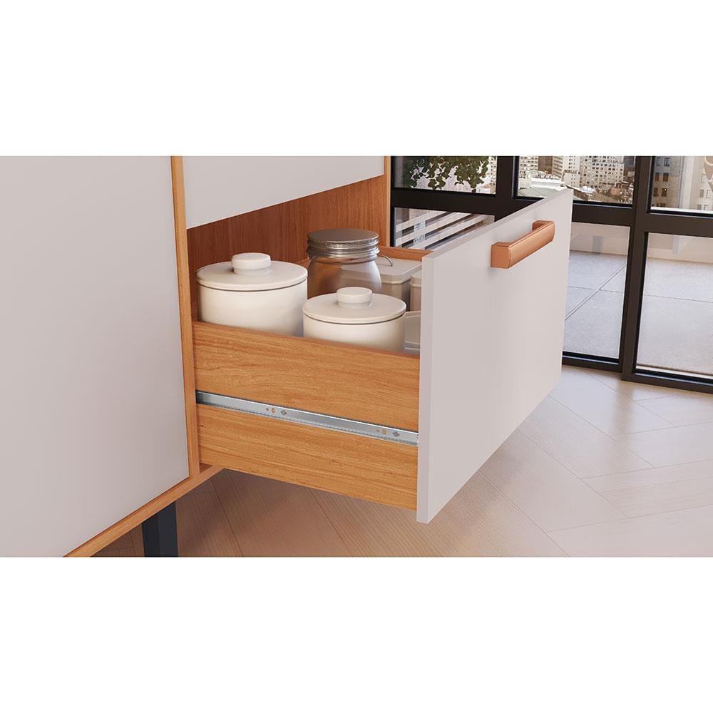 Cozinha Compacta Itatiaia Nápoles com 8 Portas, 3 Gavetas e 9 Prateleiras - 220cm de largura - 9