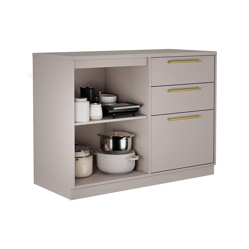 Balcão Triplo Itatiaia Essence com 1 Porta, 3 Gavetas e 120 cm de Largura - Fendi - 2