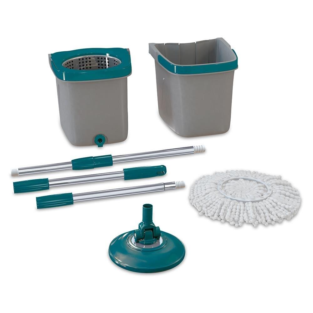 Mop Giratório Duas Águas Fit Flashlimp MOP7504 - Cinza/Verde Esmeralda - 5