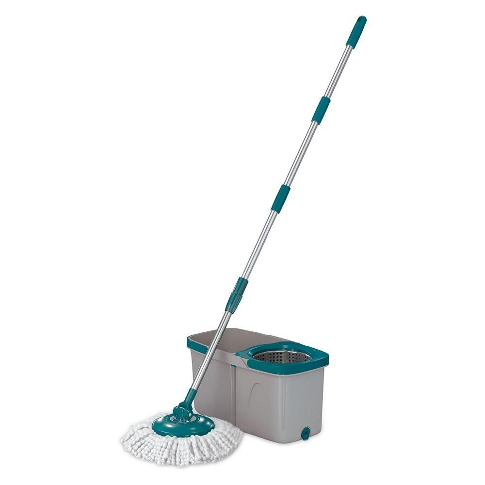 Mop Giratório Duas Águas Fit Flashlimp MOP7504 - Cinza/Verde Esmeralda - 6