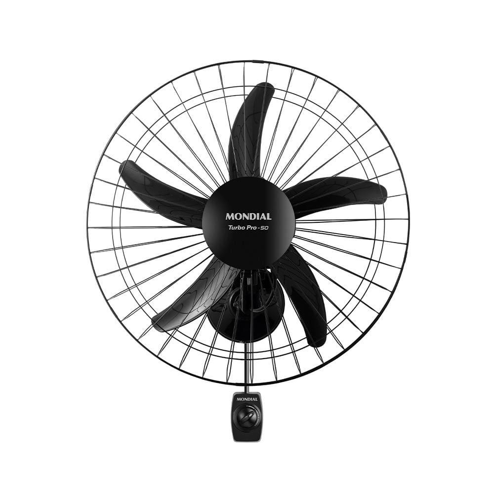 Ventilador de Parede 50cm Mondial Turbo Pro NVP com 5 Pás, 3 Velocidades - Preto - 1