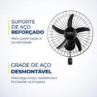 Ventilador de Parede 50cm Mondial Turbo Pro NVP com 5 Pás, 3 Velocidades - Preto - 5