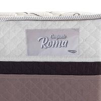 Cama Box Conjugada Casal Herval Roma Ortopédico Espuma D20 e Tecido Poliéster 53x138x188cm - Marrom/Bege/Branco - 9