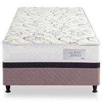 Cama Box Conjugada Solteiro Herval Roma Ortopédico com Pillow Top e Tecido Poliéster 53x88x188 cm - Marrom/Bege/Branco - 2