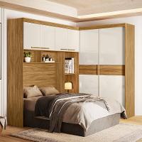 Guarda-roupa Modulado Casal Moval Florença com 6 Portas, 5 Gavetas, 7 Prateleiras e 242cm de Largura - 1