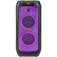 Caixa de Som Amplificada TRC X1500 com Bluetooth, Rádio FM, Função Karaokê e Iluminação de LED – 1500W
