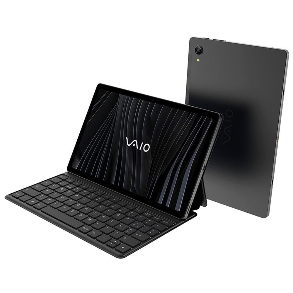 Tablet VAIO TL10 Tela 10.4” 2K Android 13 128GB Octa-Core Unisoc T616 Wi-Fi 8MP Teclado Magnético Preto Nanquim - 1